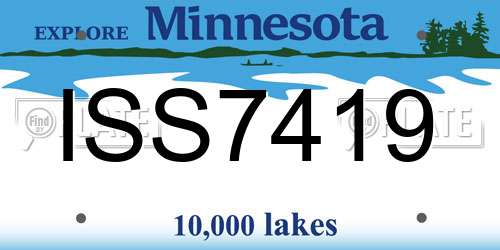 ISS7419 Minnesota License Plate