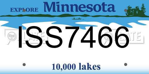 ISS7466 Minnesota License Plate