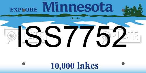 ISS7752 Minnesota License Plate