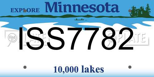 ISS7782 Minnesota License Plate