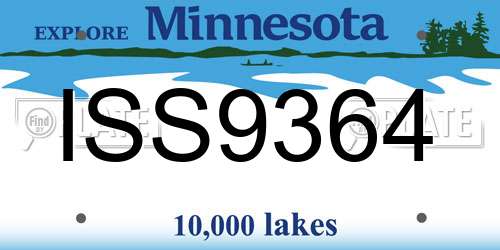 ISS9364 Minnesota License Plate