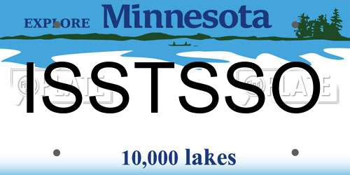 ISSTSSO Minnesota License Plate