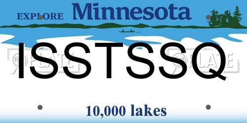 ISSTSSQ Minnesota License Plate