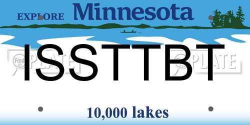 ISSTTBT Minnesota License Plate