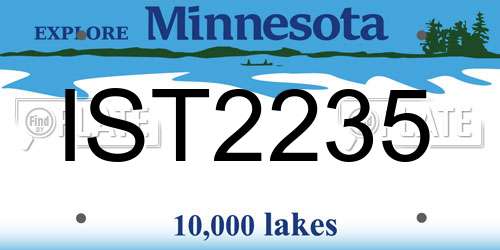 IST2235 Minnesota License Plate