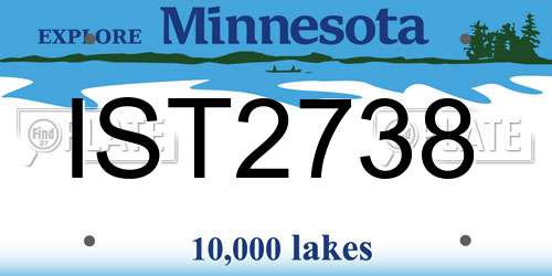 IST2738 Minnesota License Plate