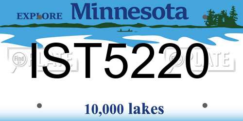 IST5220 Minnesota License Plate