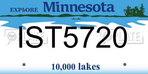 IST5720 Minnesota License Plate