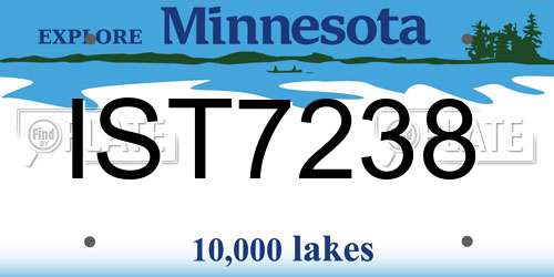 IST7238 Minnesota License Plate