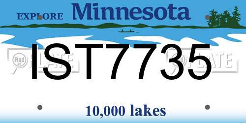IST7735 Minnesota License Plate