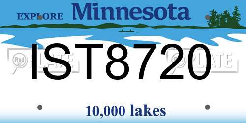 IST8720 Minnesota License Plate