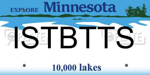 ISTBTTS Minnesota License Plate