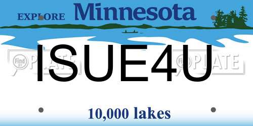ISUE4U Minnesota License Plate