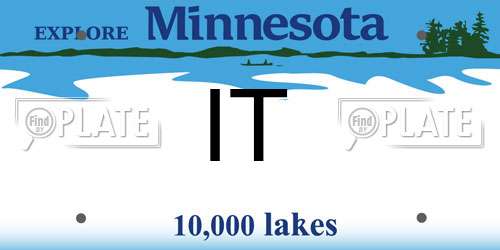 IT Minnesota License Plate