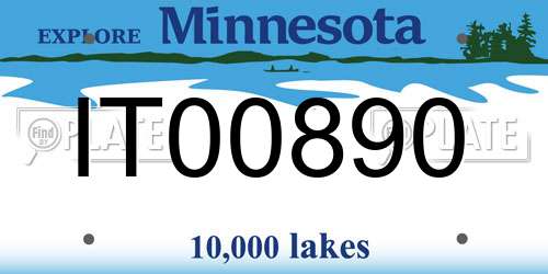 IT00890 Minnesota License Plate