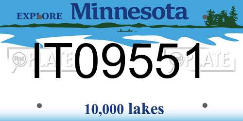 IT09551 Minnesota License Plate