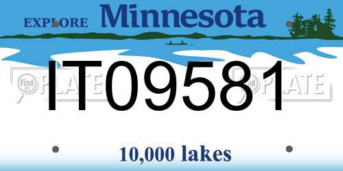 IT09581 Minnesota License Plate