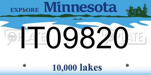 IT09820 Minnesota License Plate