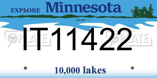 IT11422 Minnesota License Plate