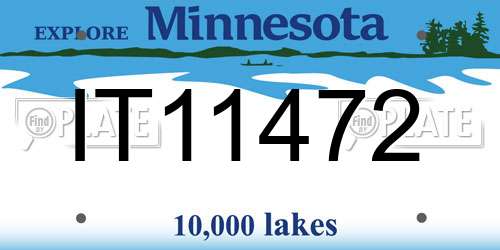 IT11472 Minnesota License Plate