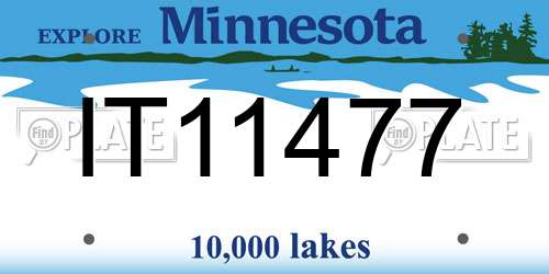 IT11477 Minnesota License Plate