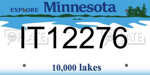 IT12276 Minnesota License Plate
