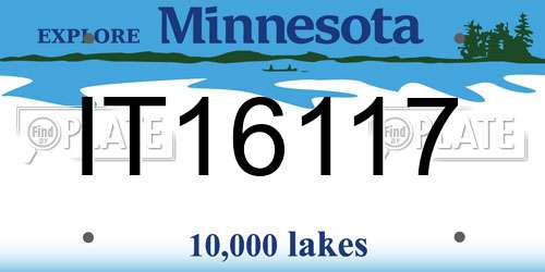 IT16117 Minnesota License Plate