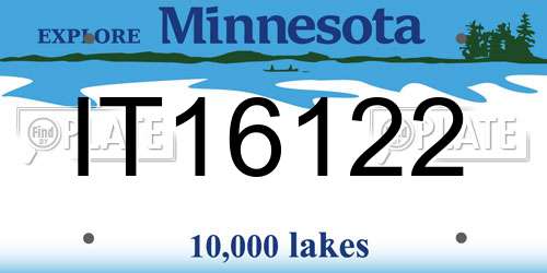 IT16122 Minnesota License Plate