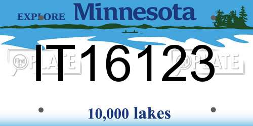 IT16123 Minnesota License Plate