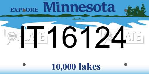 IT16124 Minnesota License Plate