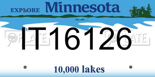 IT16126 Minnesota License Plate