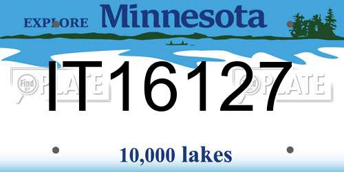 IT16127 Minnesota License Plate