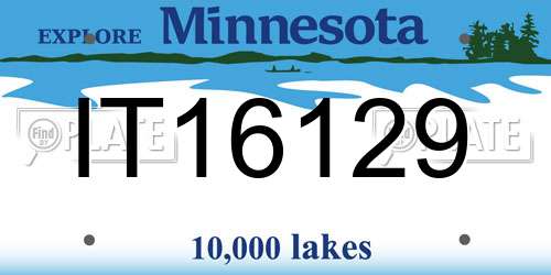IT16129 Minnesota License Plate