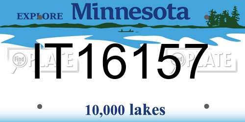 IT16157 Minnesota License Plate
