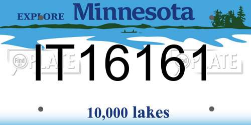IT16161 Minnesota License Plate