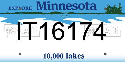 IT16174 Minnesota License Plate