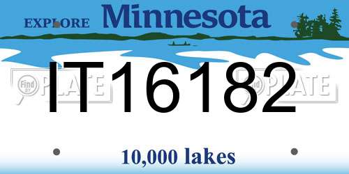 IT16182 Minnesota License Plate