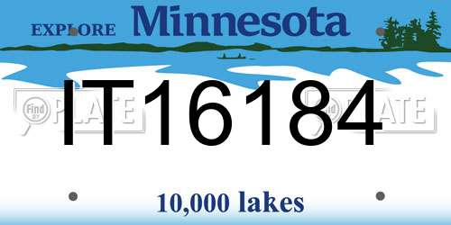 IT16184 Minnesota License Plate