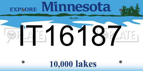 IT16187 Minnesota License Plate