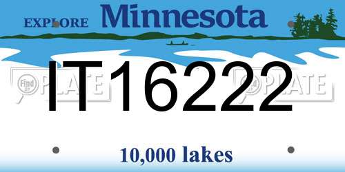 IT16222 Minnesota License Plate