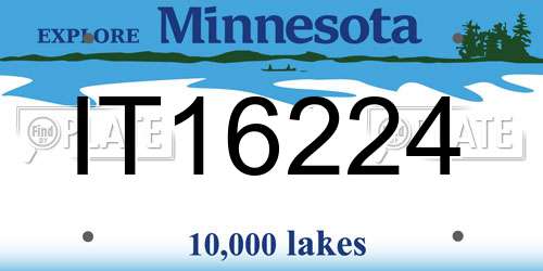 IT16224 Minnesota License Plate