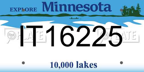 IT16225 Minnesota License Plate