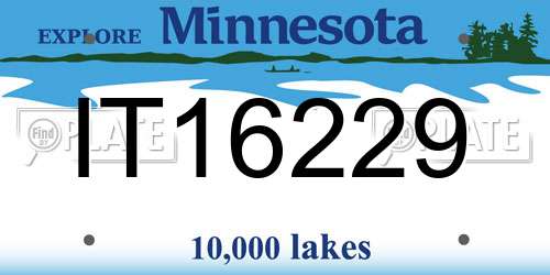 IT16229 Minnesota License Plate