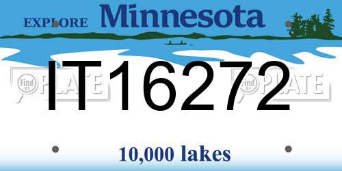 IT16272 Minnesota License Plate
