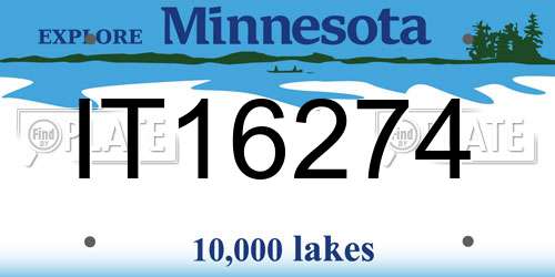 IT16274 Minnesota License Plate
