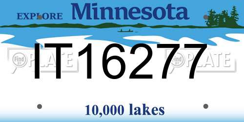 IT16277 Minnesota License Plate