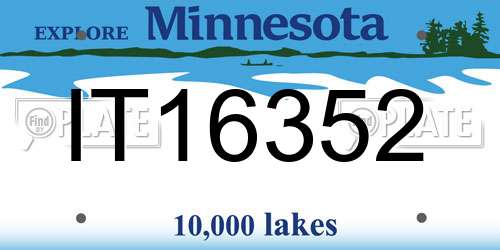 IT16352 Minnesota License Plate