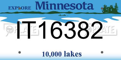 IT16382 Minnesota License Plate
