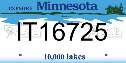 IT16725 Minnesota License Plate