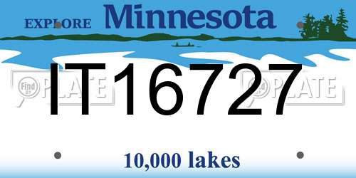 IT16727 Minnesota License Plate